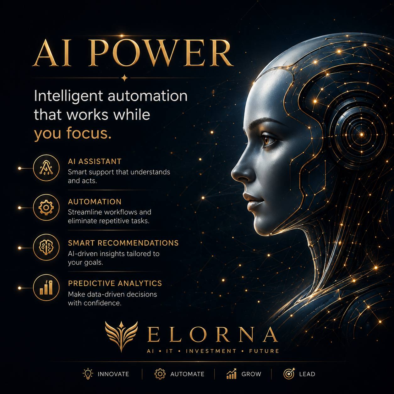 AI that works with your business. — ELORNA intelligence layer concept